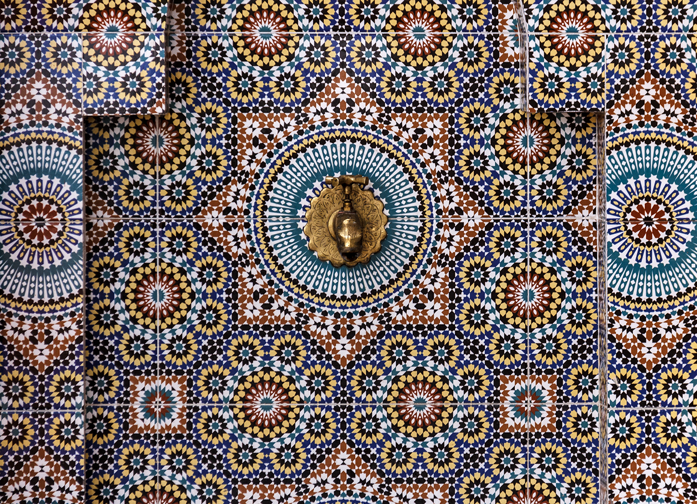 Motif de zellige beldi vu de haut, aperçu matière